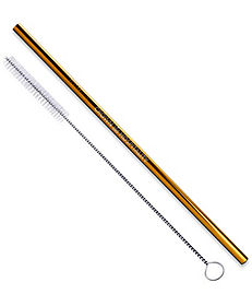 Custom Rose Gold Pens & Products: Gold/Copper Stainless Steel Straws With Tips